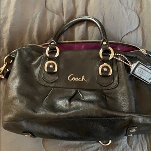 Black coach handbag